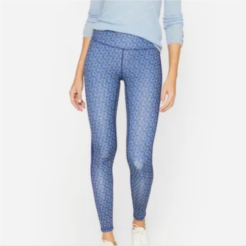 J.McLaughlin Blue Lottie Leggings navy ripple pattern size medium
